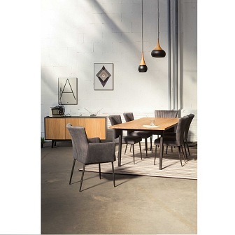 Lampa wisząca Lucy Woodlike Teak/Czarny 30cm
